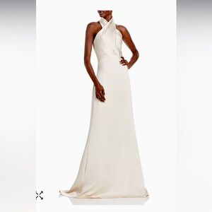 Beautiful Amsale dress in the color champagne.  Size 8. NWT